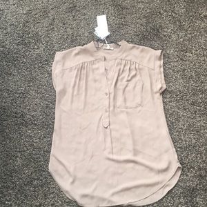 New V-Neck Short Sleeve Blouse - Pleione XS